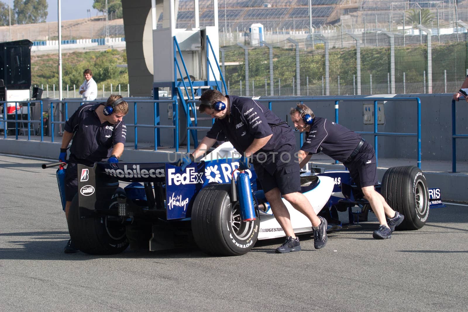JEREZ DE LA FRONTERA, SPAIN -  OCT 11: Narain Karthikeyan of Williams F1 on October 11 , 2006 on training session in Jerez de la Frontera , Spain