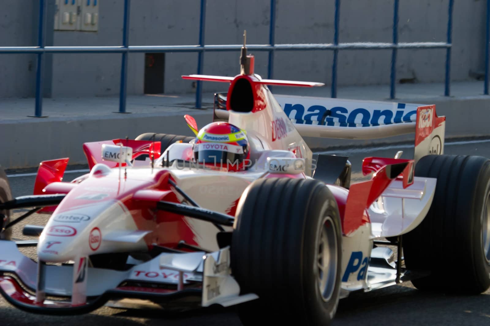 JEREZ DE LA FRONTERA, SPAIN -  OCT 11: Ricardo Zonta of Toyota F1 on October 11 , 2006 on training session in Jerez de la Frontera , Spain