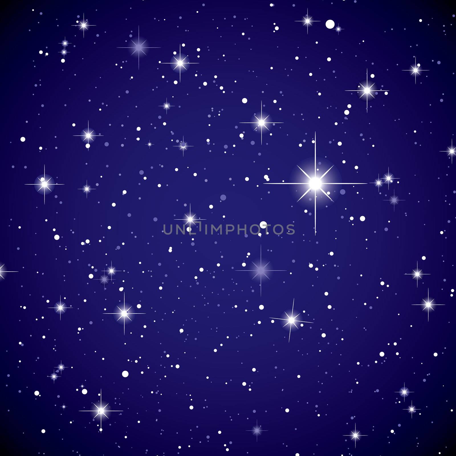 Sparkling nights sky with stars and dark space view