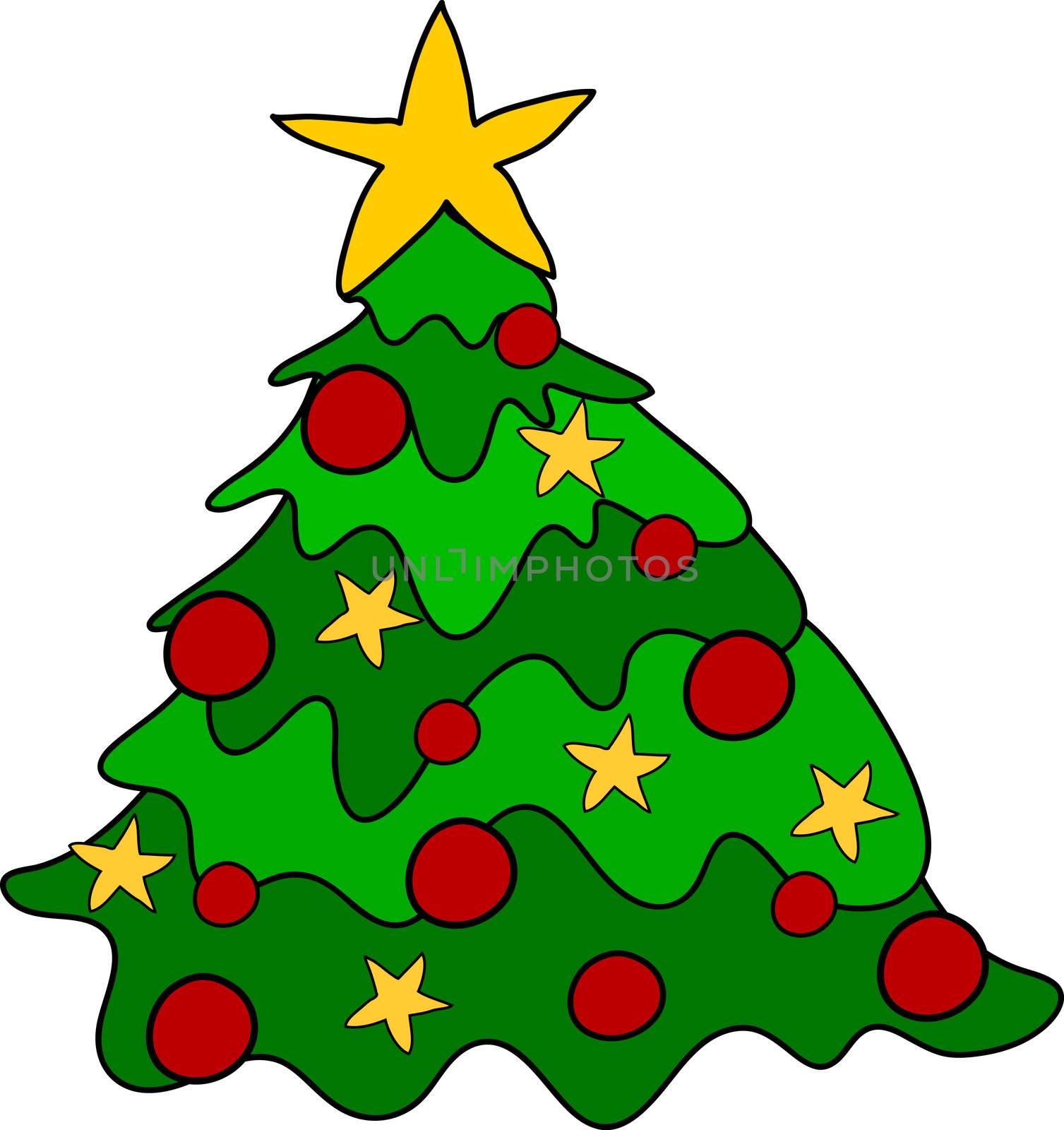Cartoon christmas tree