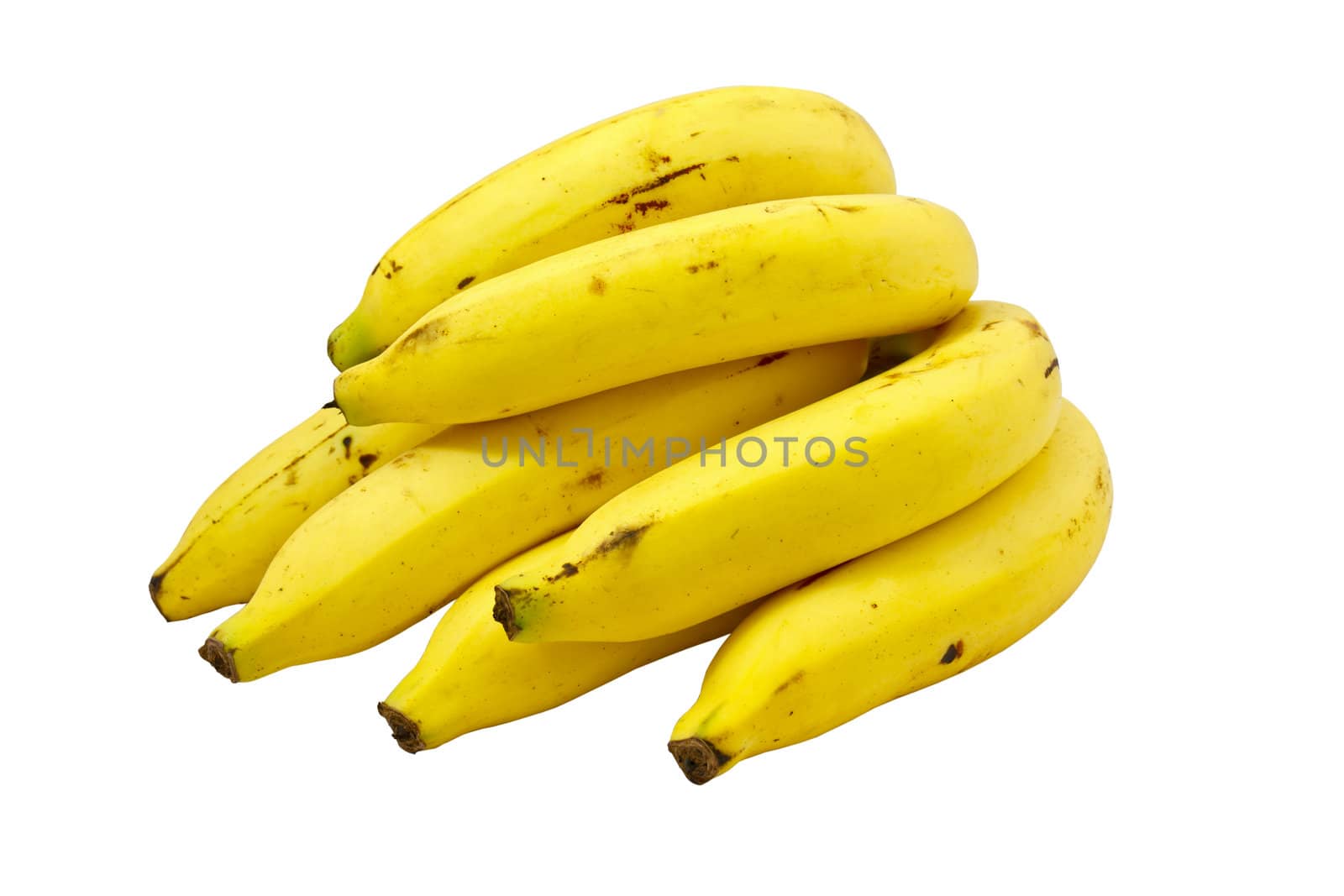 Bunch of bananas isolated on white background