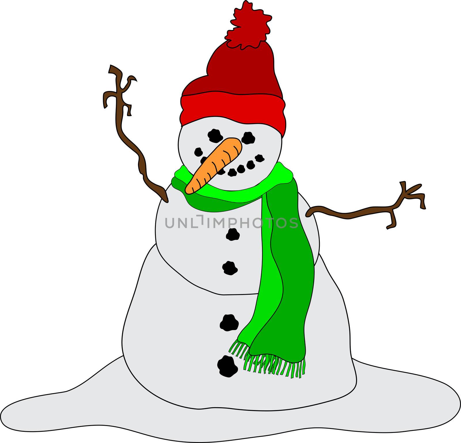 Snowman Illustration by peromarketing