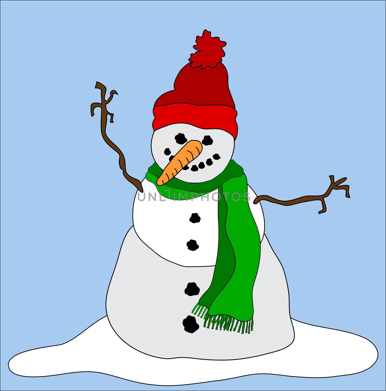 Snowman Illustration by peromarketing
