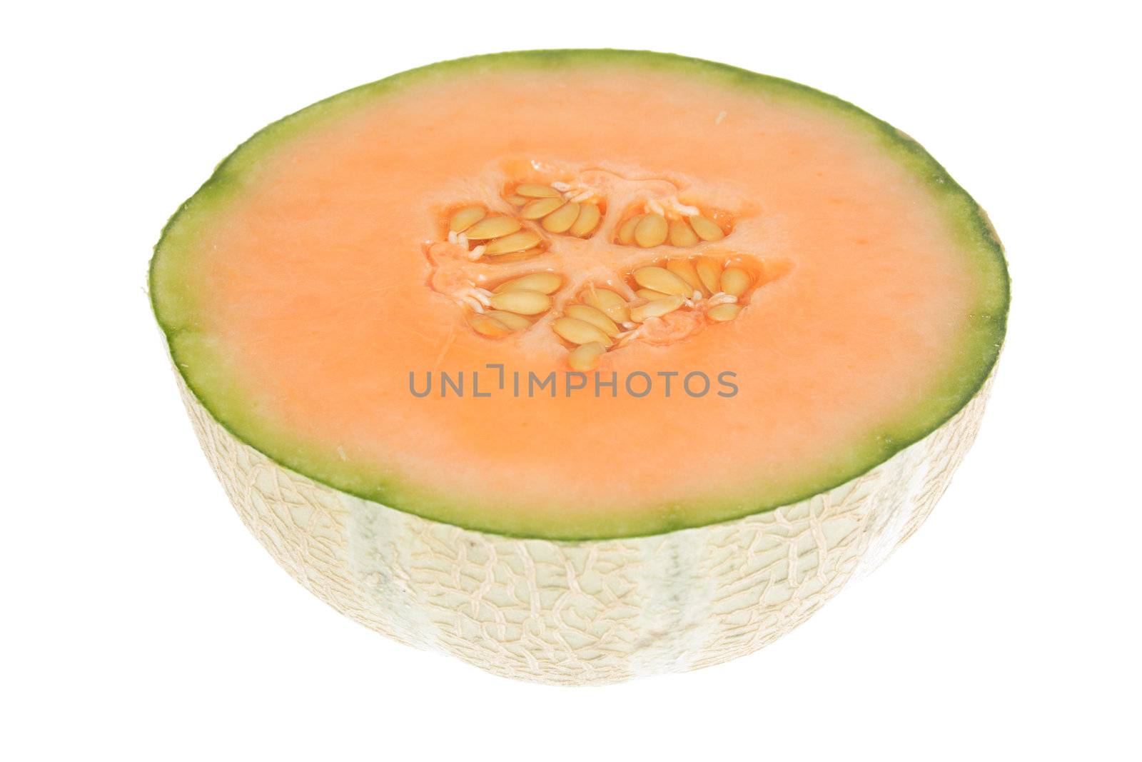 ripe melon photo on the white background