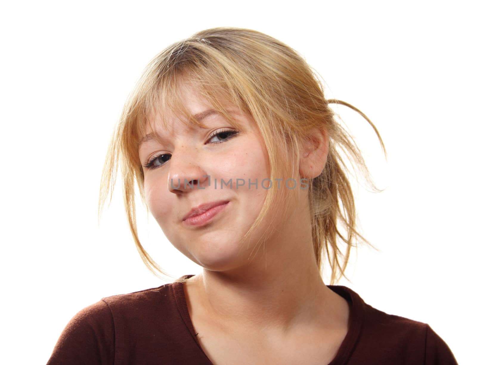 portrait teenagers, photo on the white background 