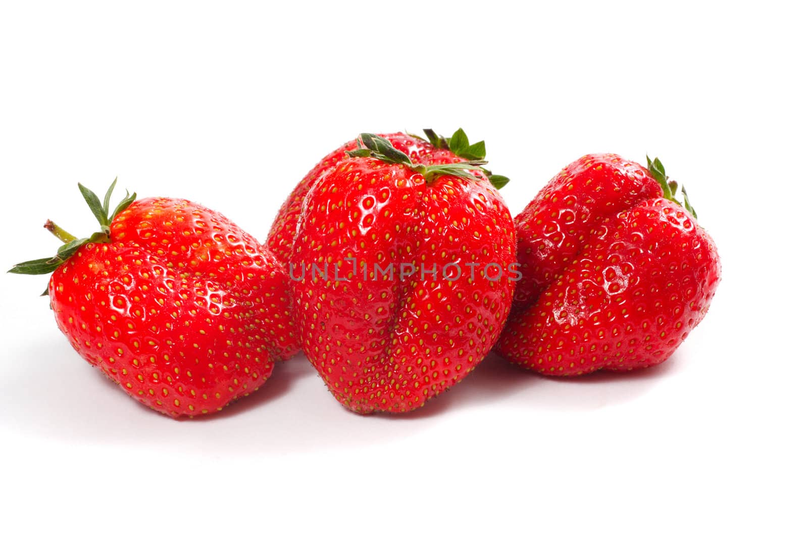 Fresh red Strawberry isolated over white background