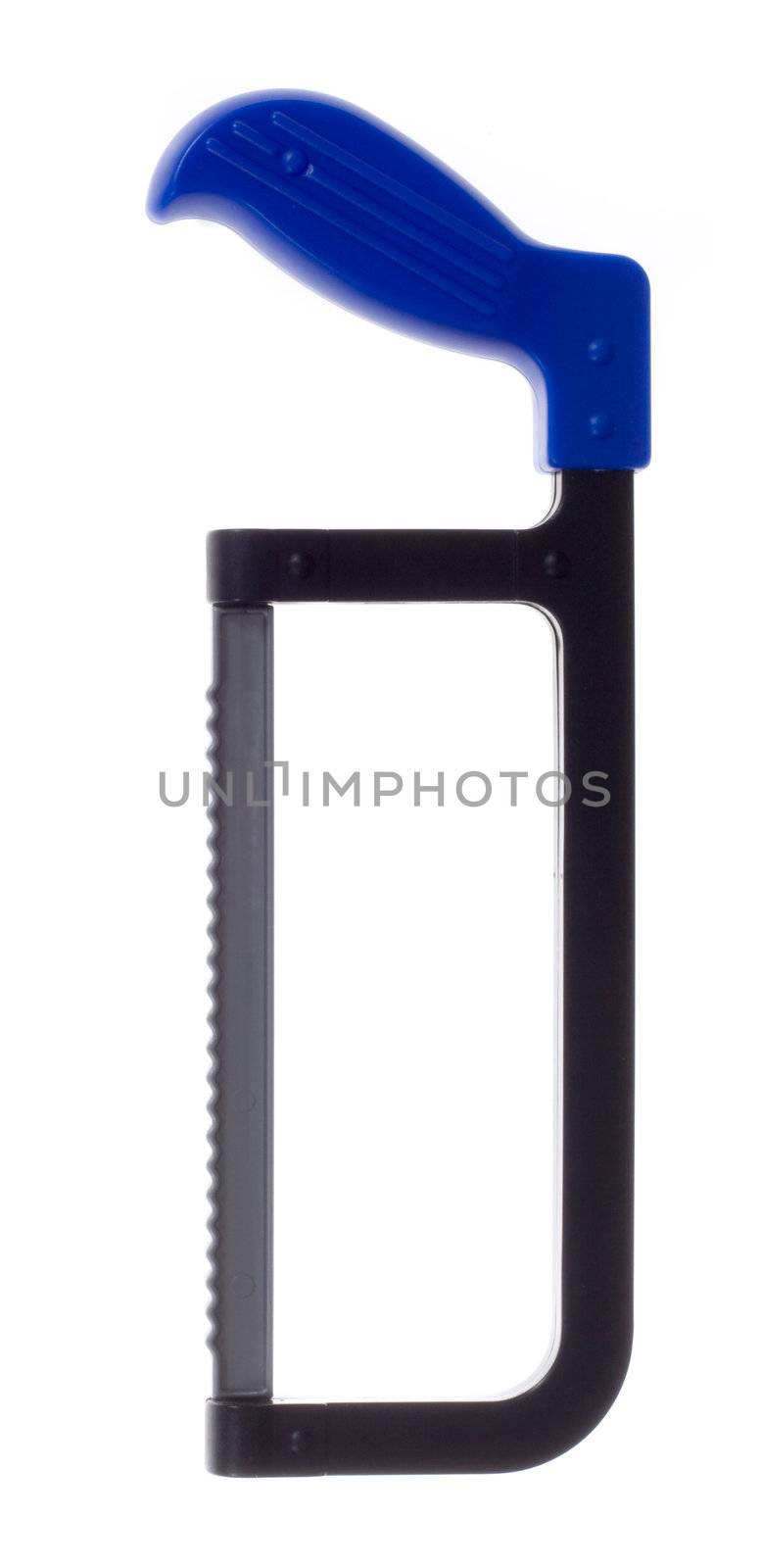 plastic saw, photo on the white background