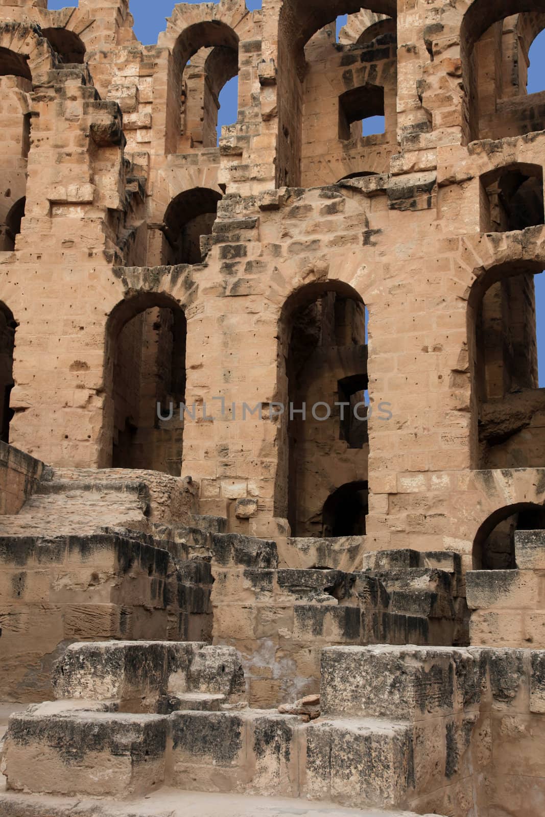 The amphitheater in El-Jem, Tunisia by atlas