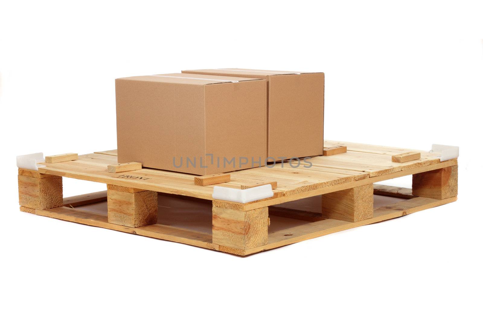 wooden shipping pallet,photo on the white background