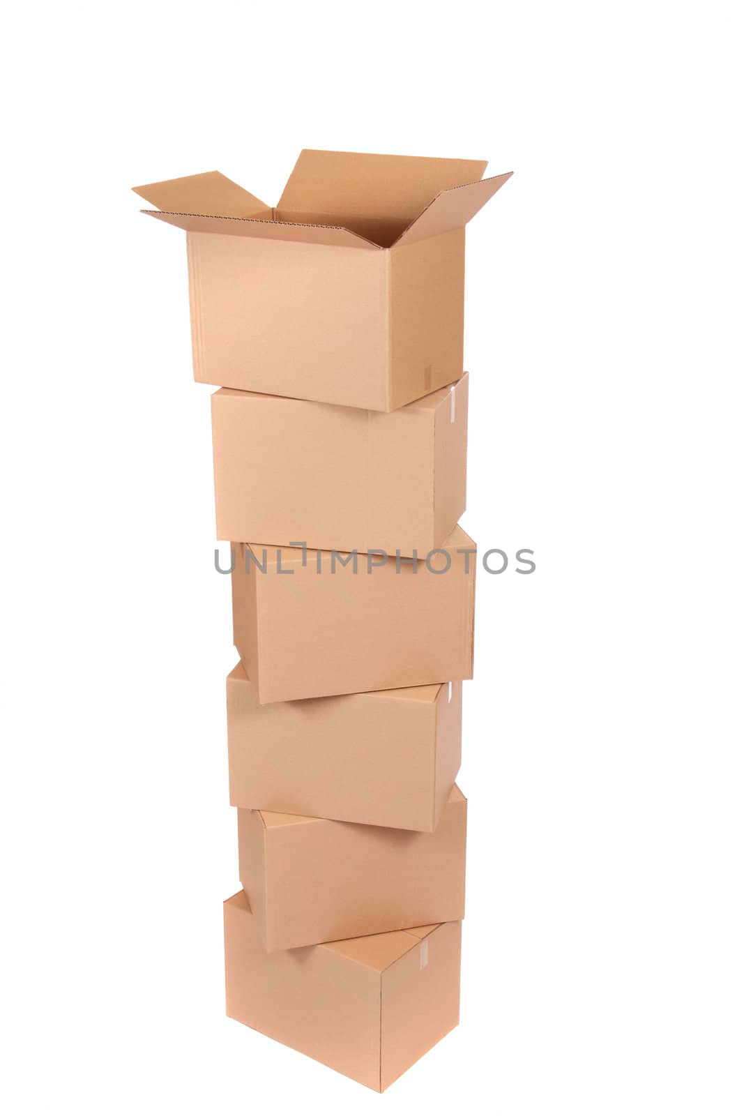 cardboard box, photo on the white background 