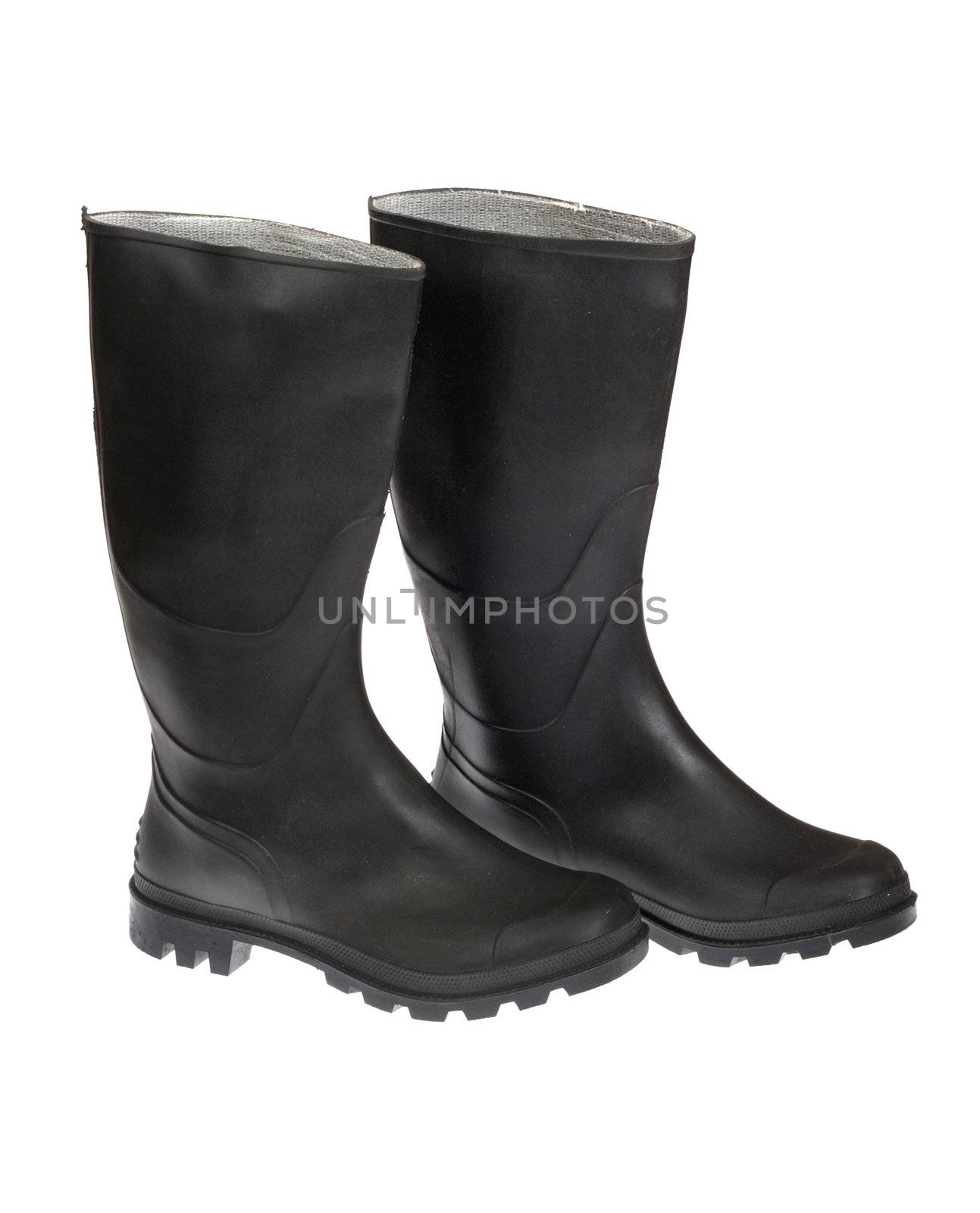 gum boots, photo on the white background