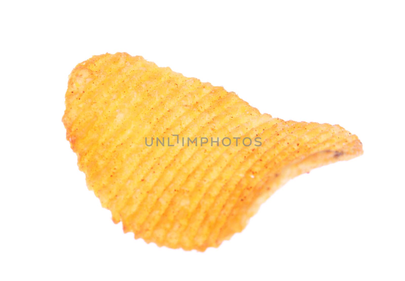 slice of potato chips, photo the white background