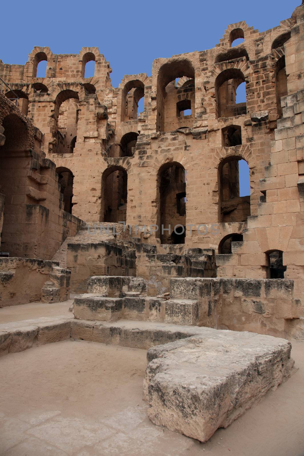 The amphitheater in El-Jem, Tunisia by atlas