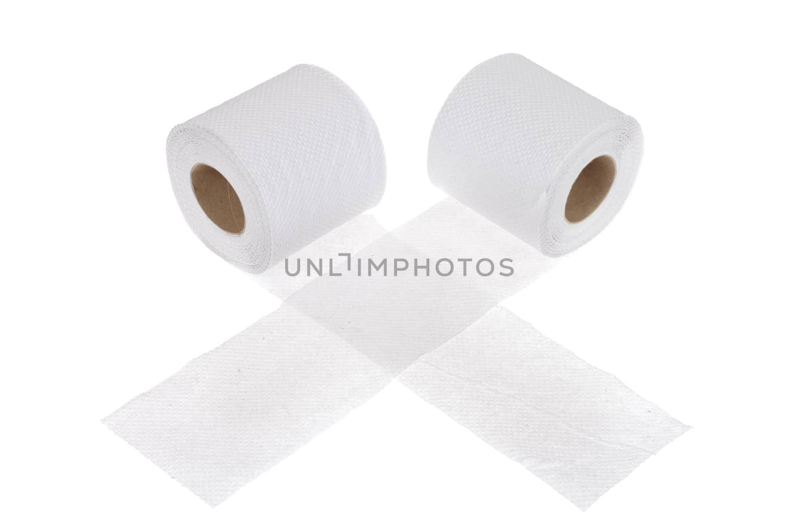 Toilet paper, photo on the white background