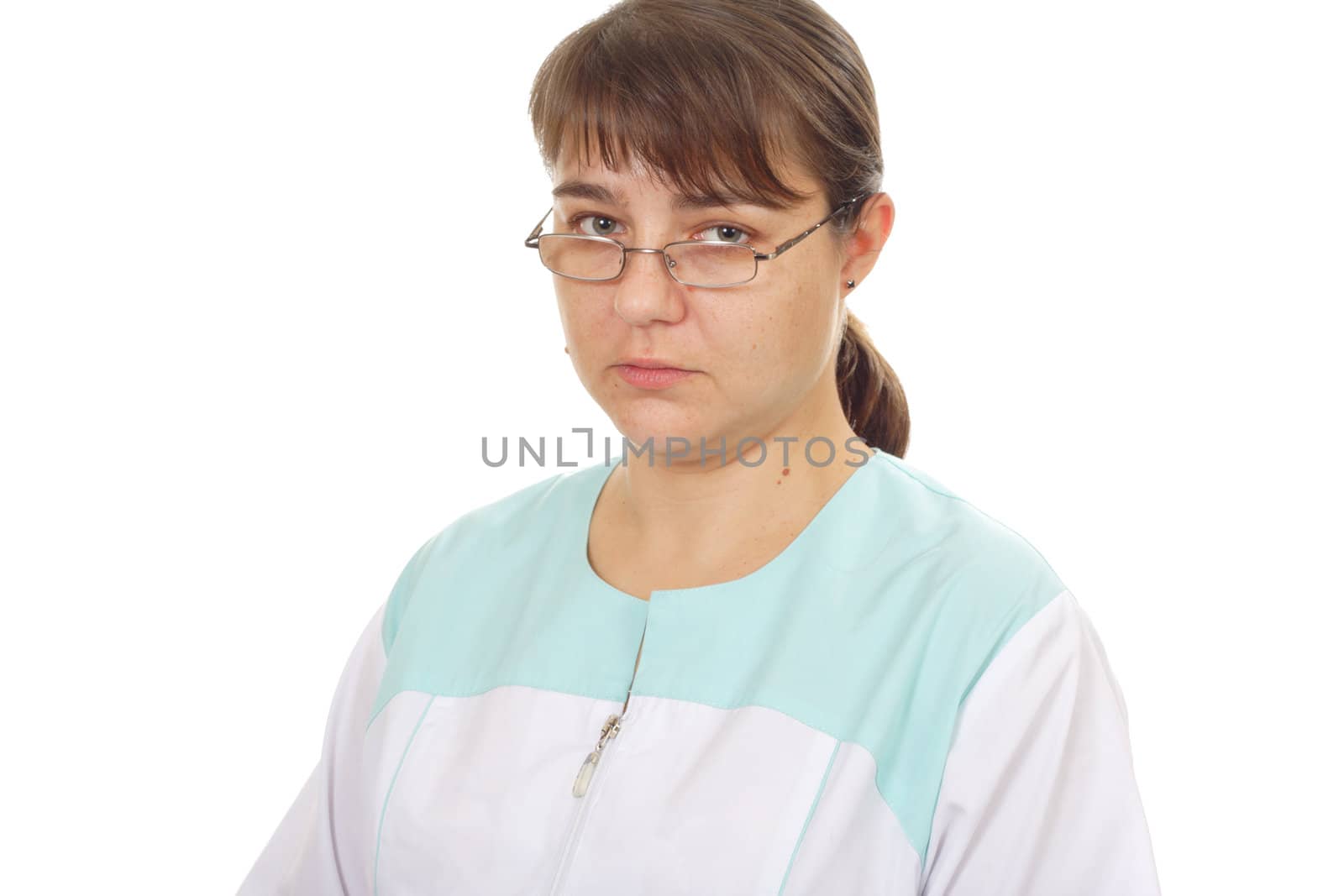 woman - medical photo on the white background