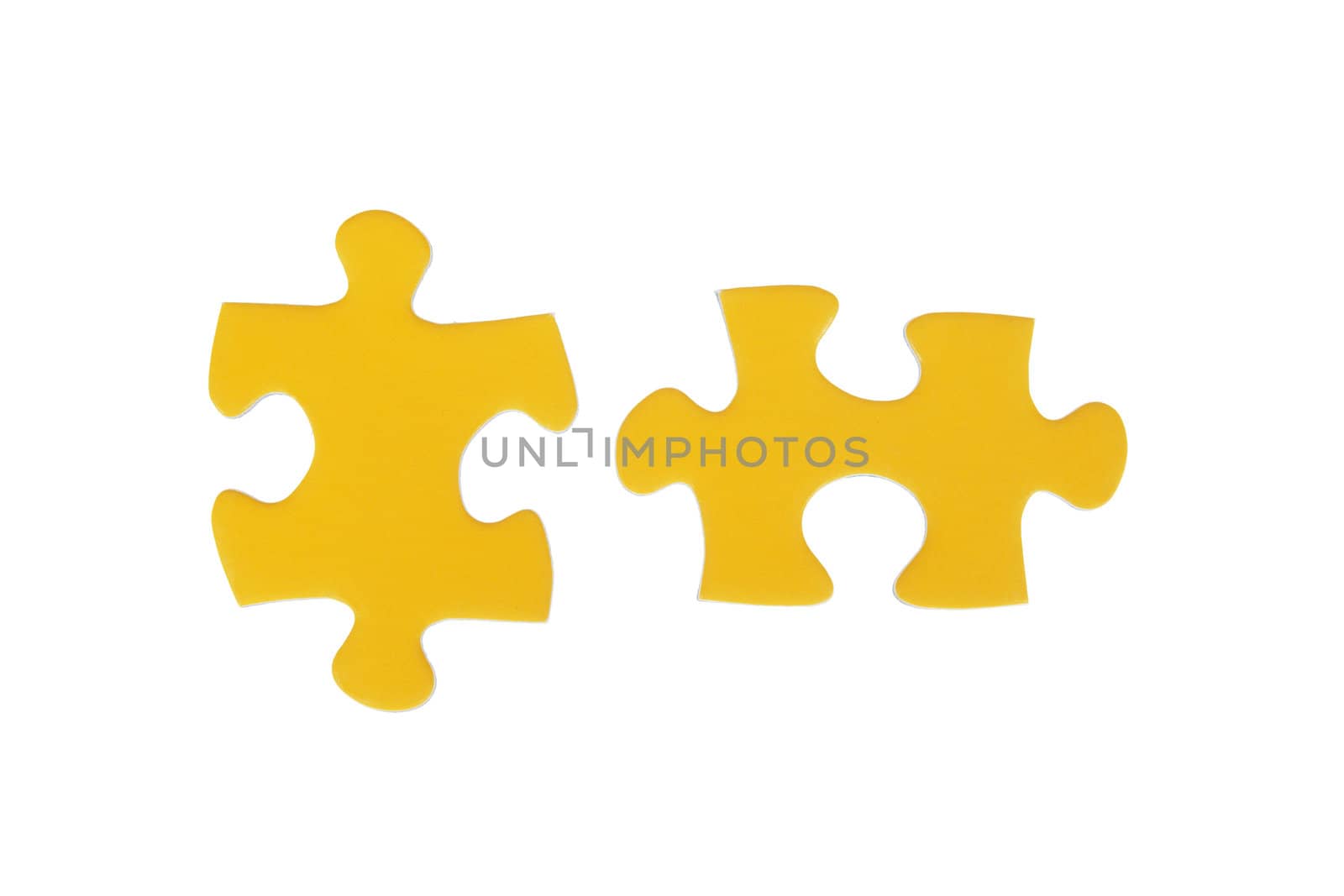 Pieces of puzzle, isolated on white background