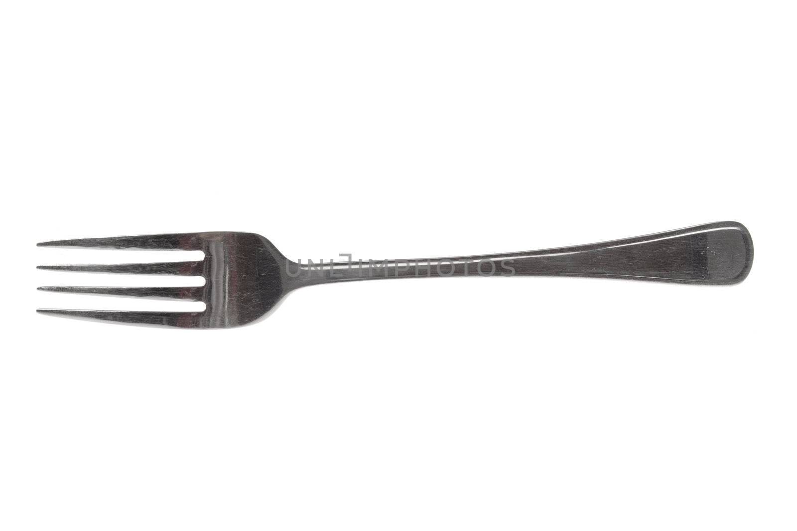 one fork photo on the white background