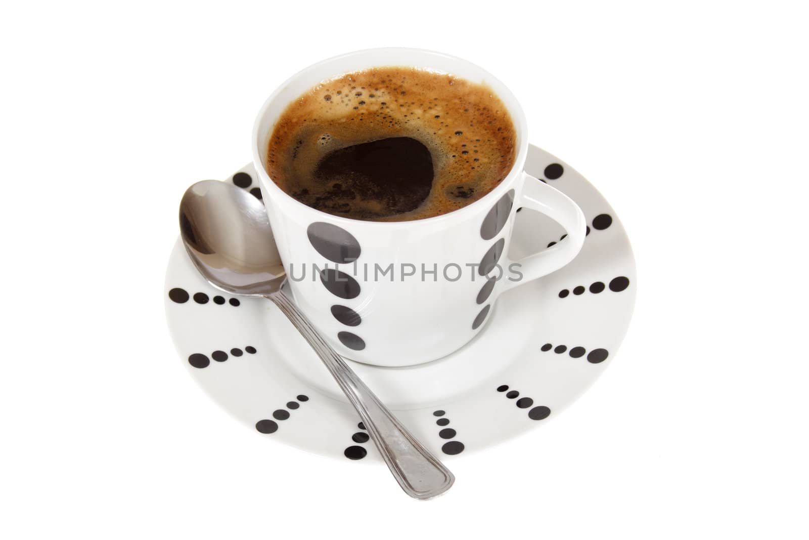 Coffee cup photo on the white background