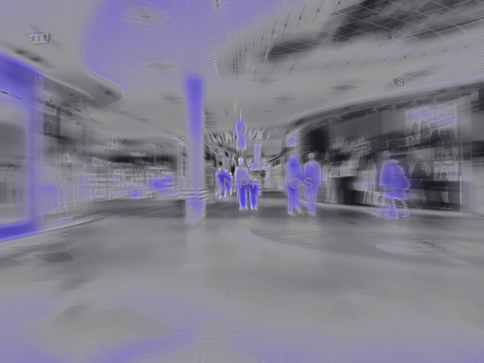 abstract view of shopping center by vadimone