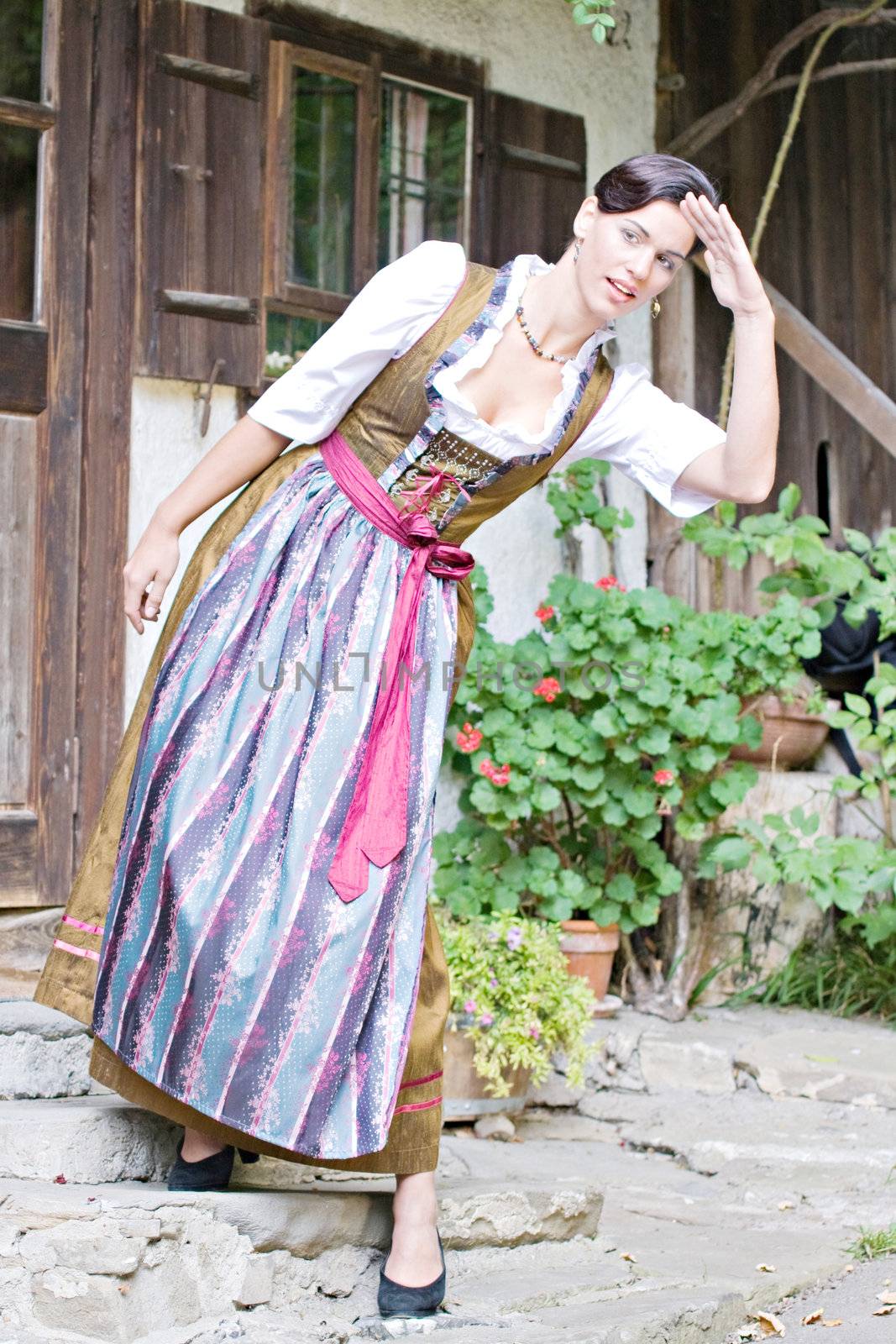 Bavarian girl in festive attire