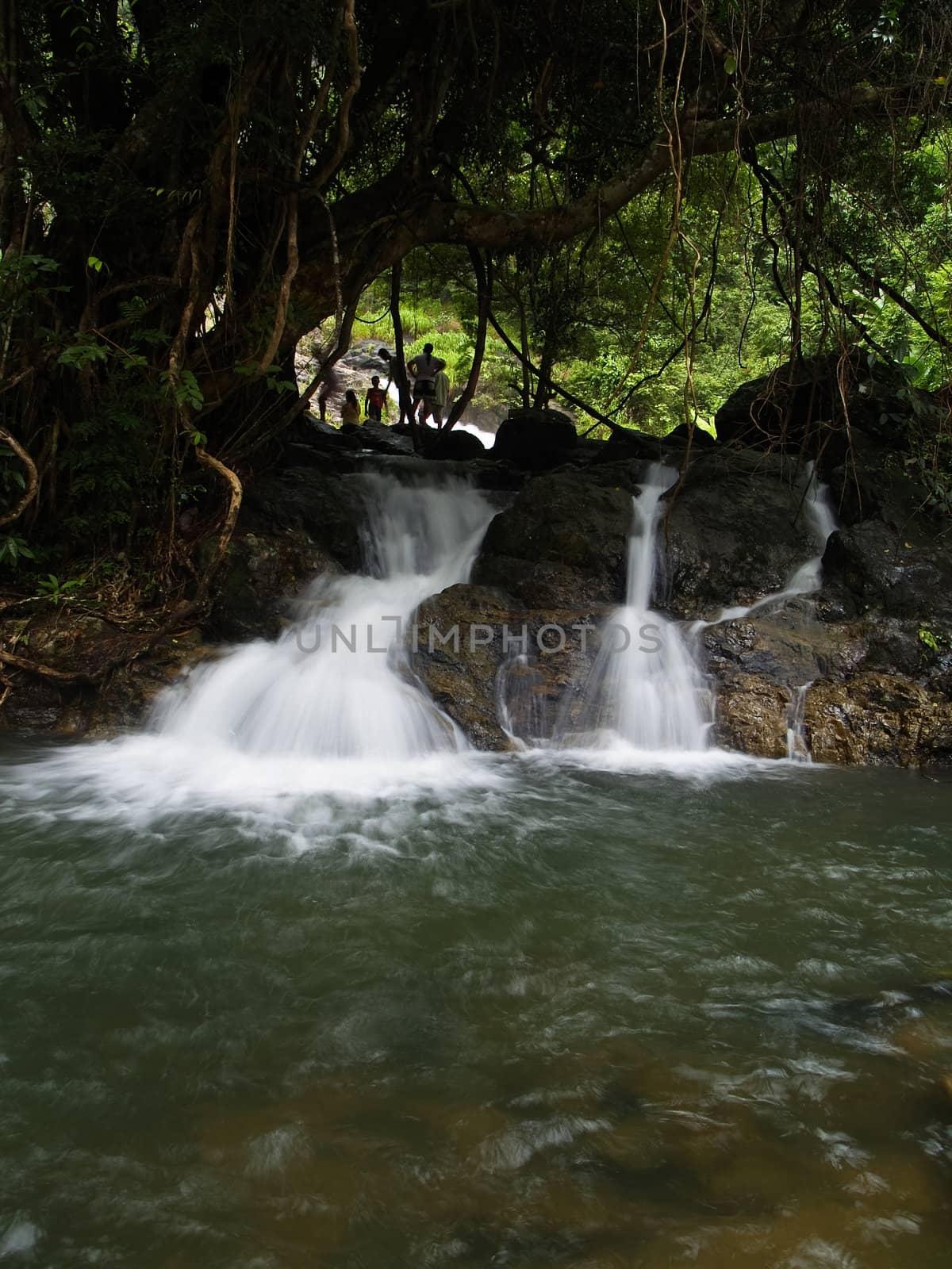 Some floor of Sarika waterfall, Khao Yai National Park, Nakhon Nayok, Thailand. This national park is elect as world heritage forest complex from UNESCO