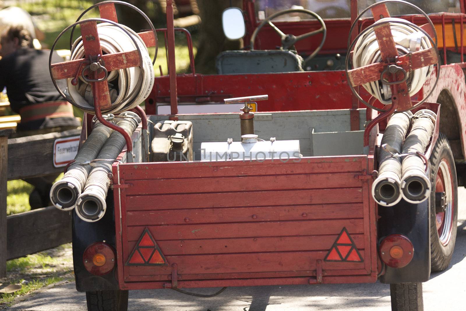 Age trailer fire at the 100-year anniversary railway Schliersee-Bayrischzell