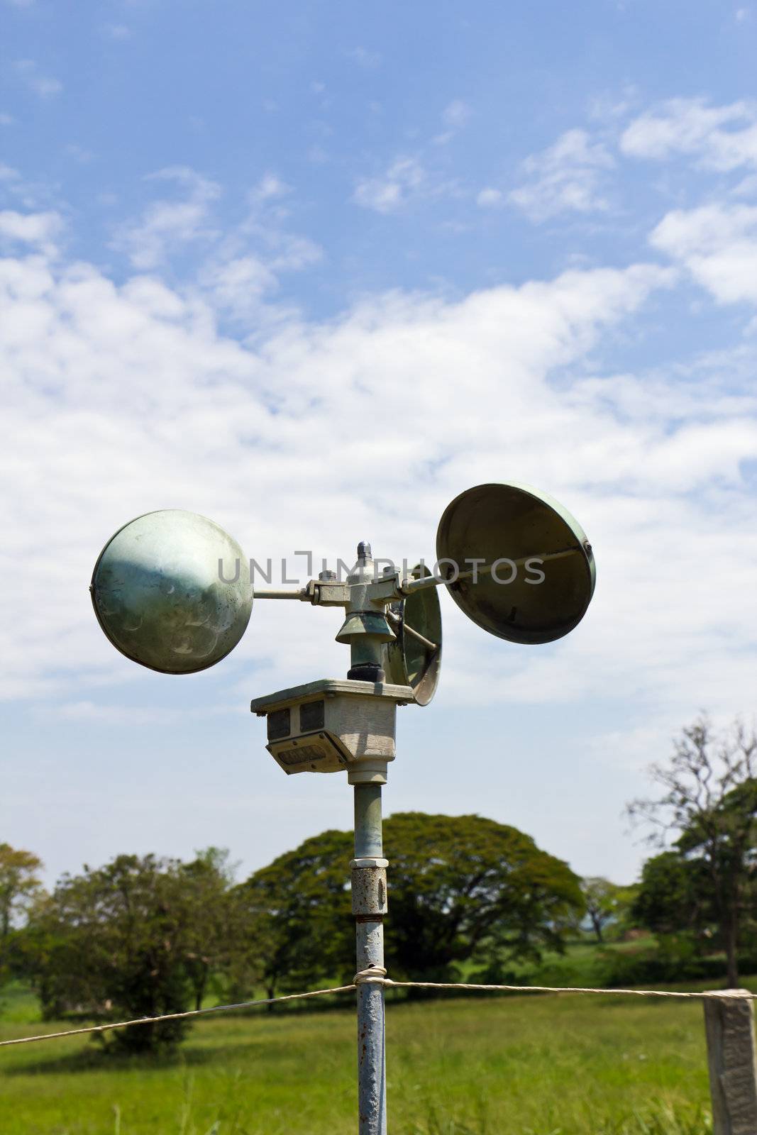 Anemometer station is instrument of measurement