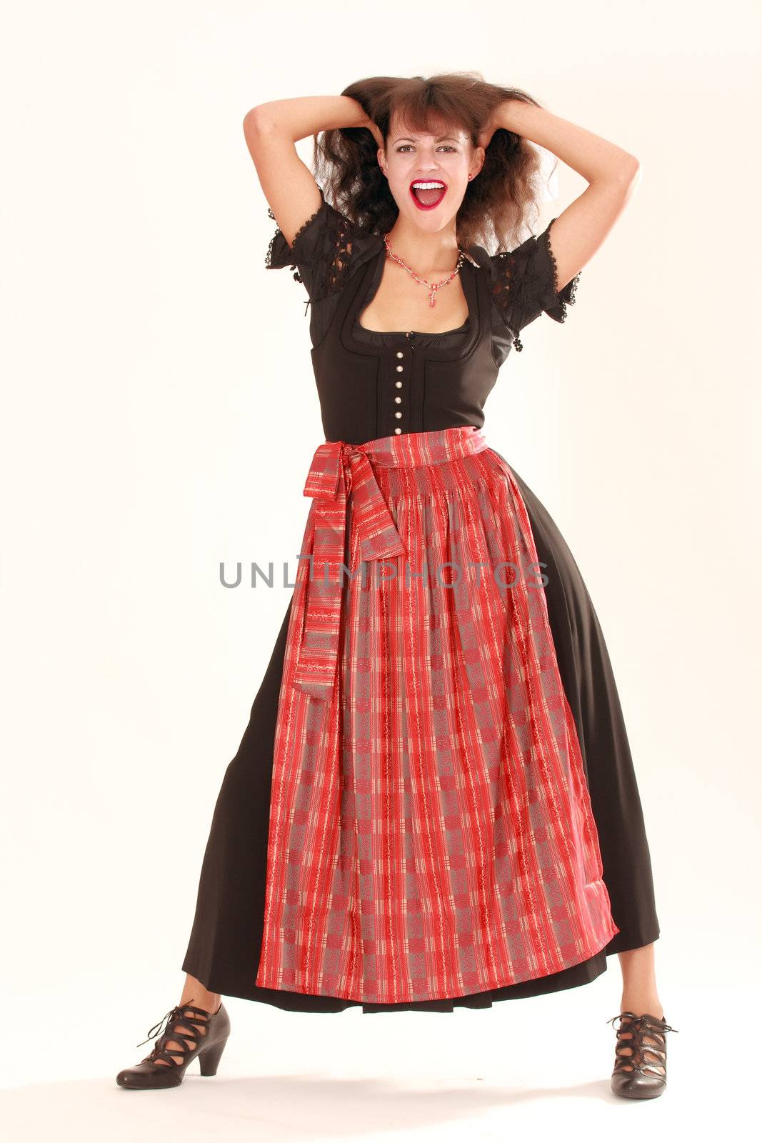 Bavarian girl costume that screams for joy