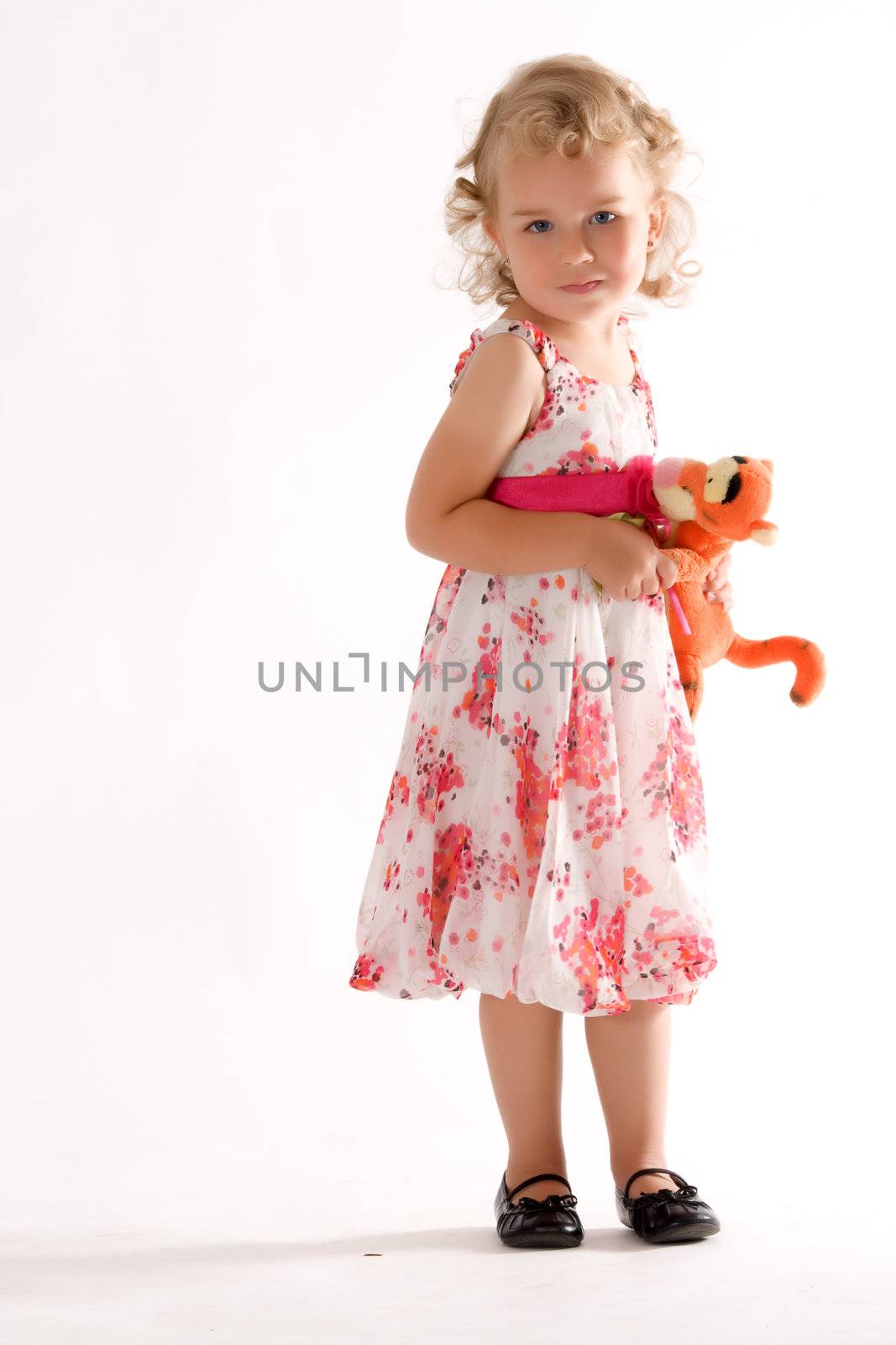 Small child with stuffed animal by STphotography