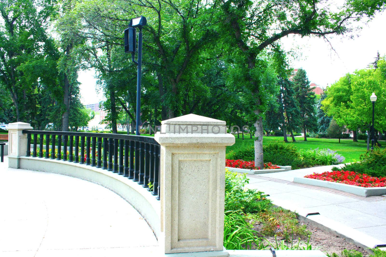 Victoria park in downtown Regina during a beautiful summer day