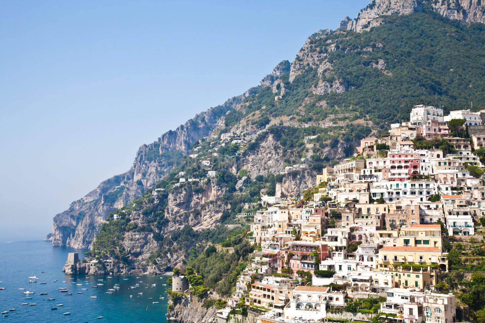 Panoramic view of Minori, wonderful town in Costiera Amalfitana - Italy