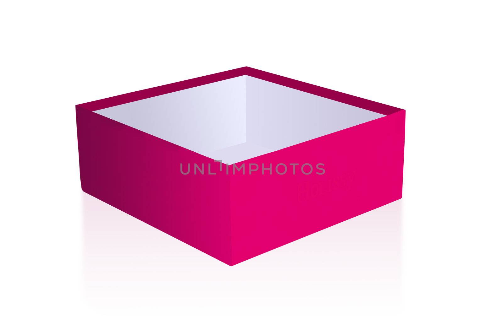 Red Box isolated on white with clipping path