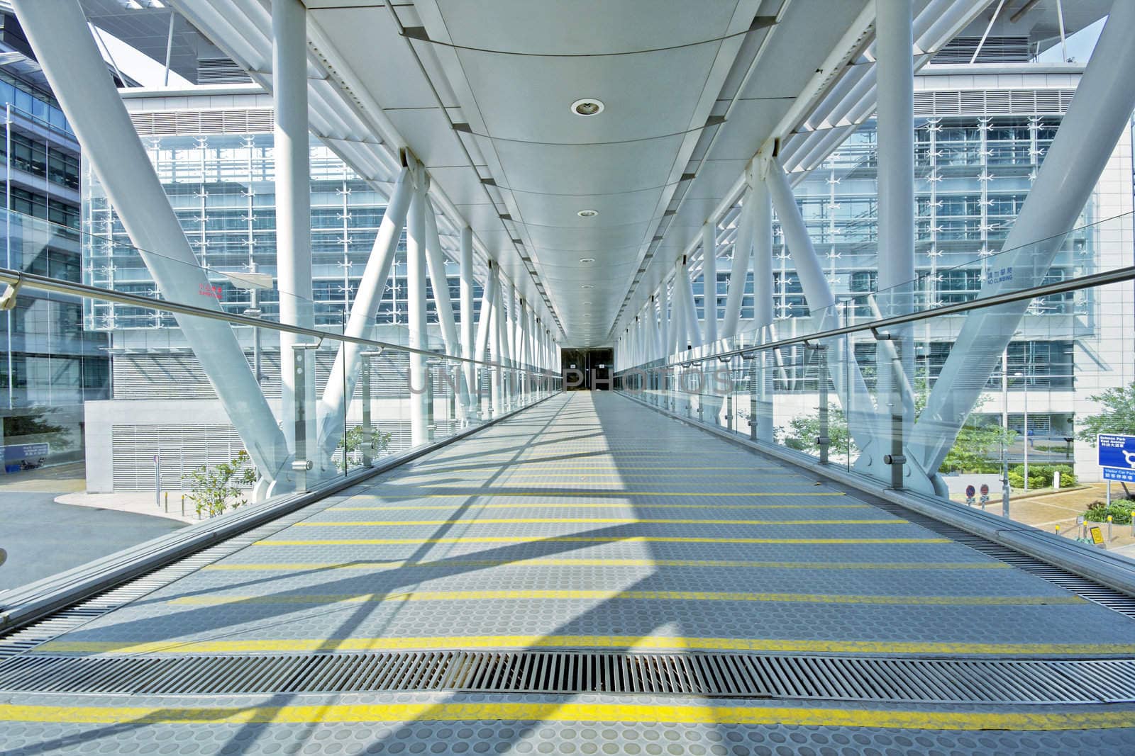 footbridge in door at day