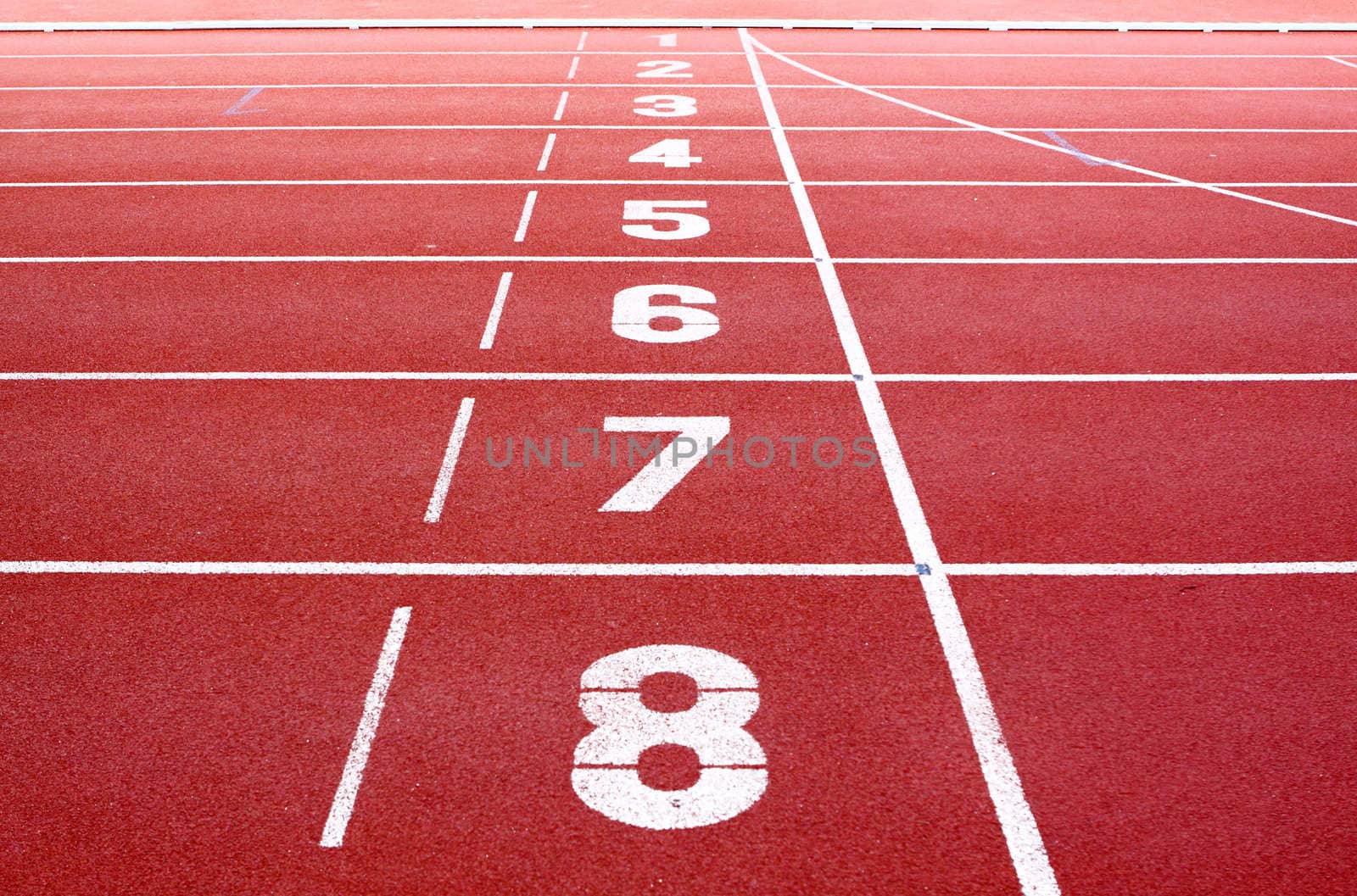 Starting lane of running track 
