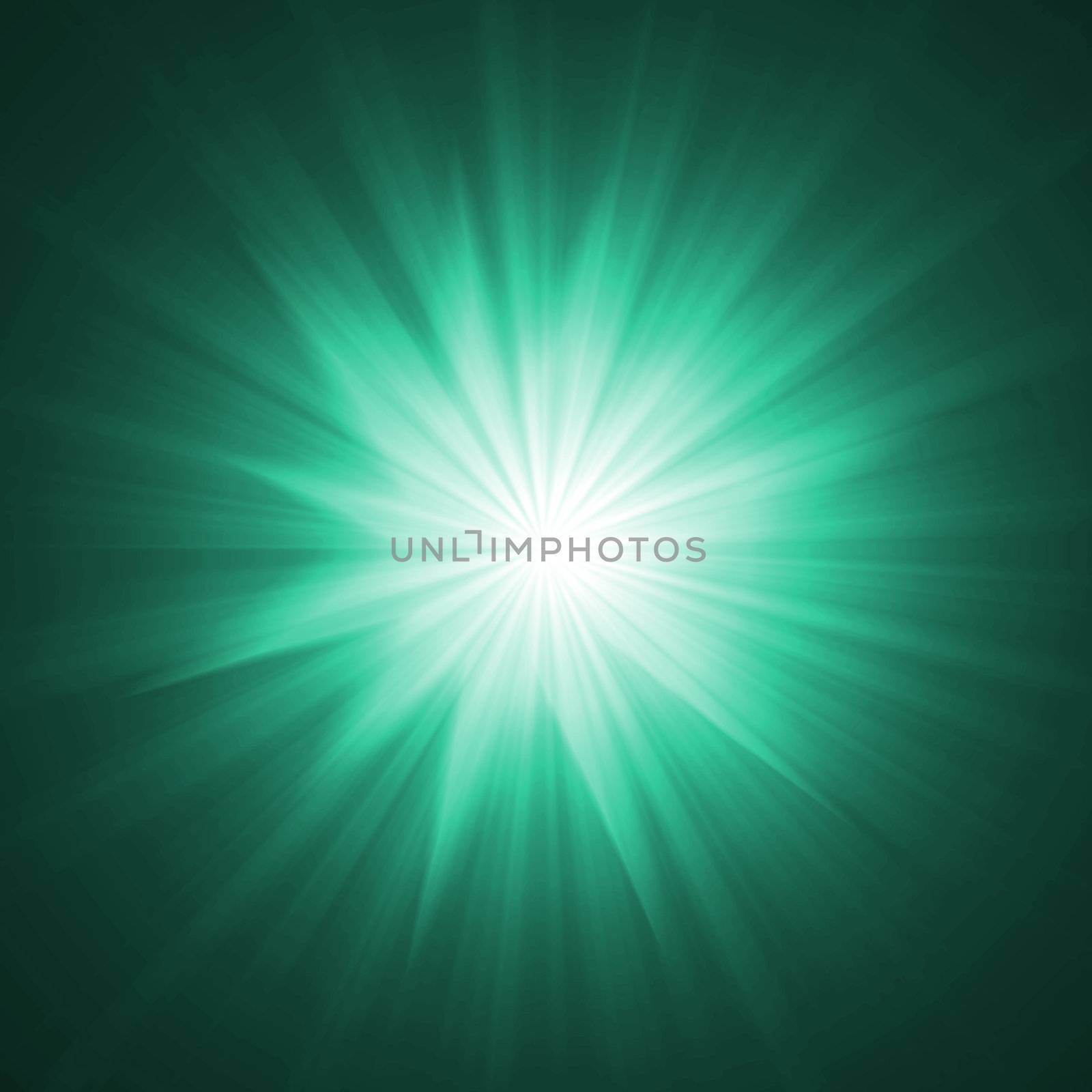 cool shining  effect with rays of green light
