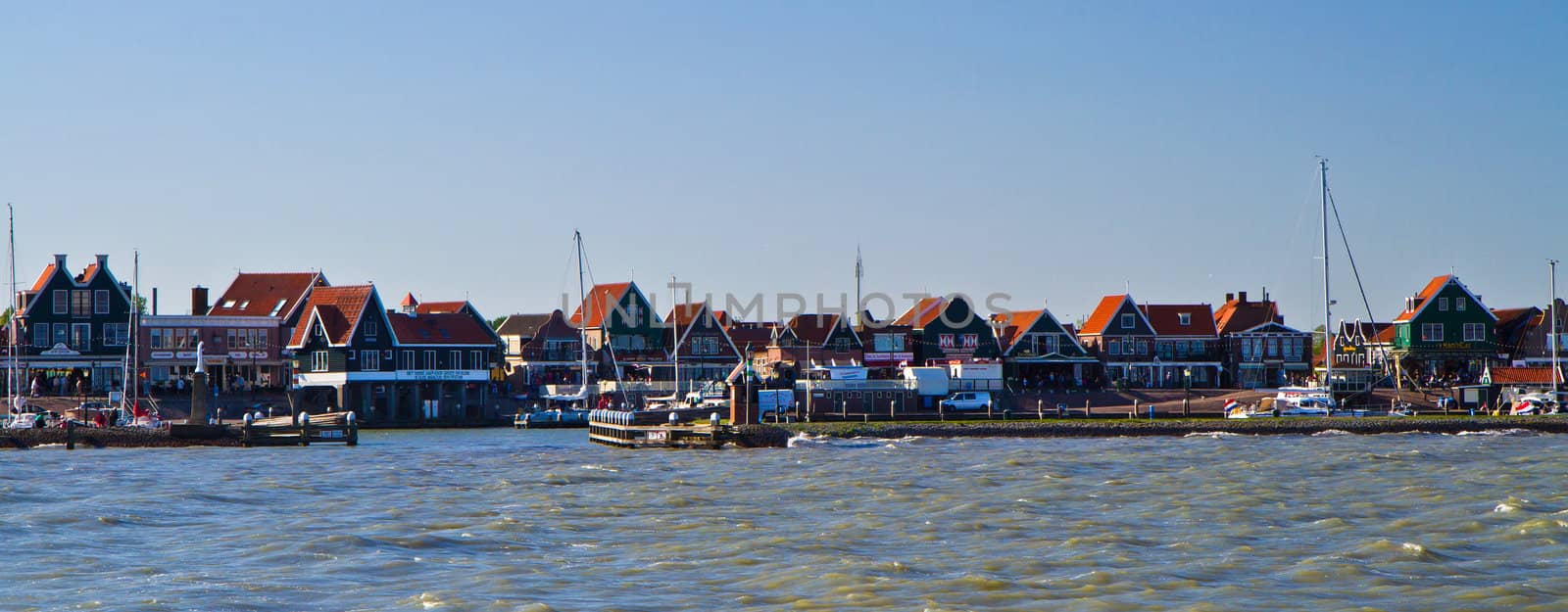 Touristic town of Volendam in Holland 