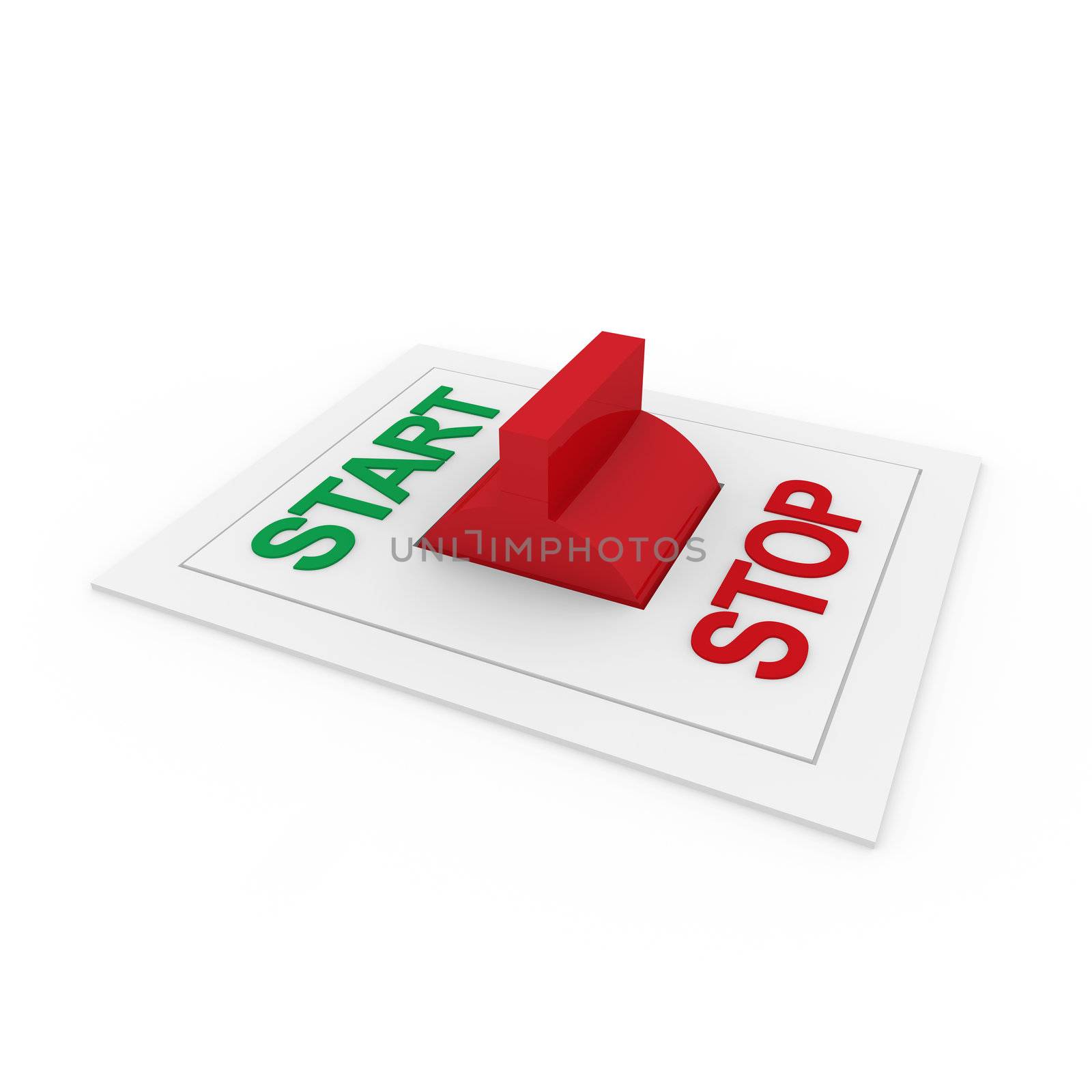 3d switch start stop green red power button