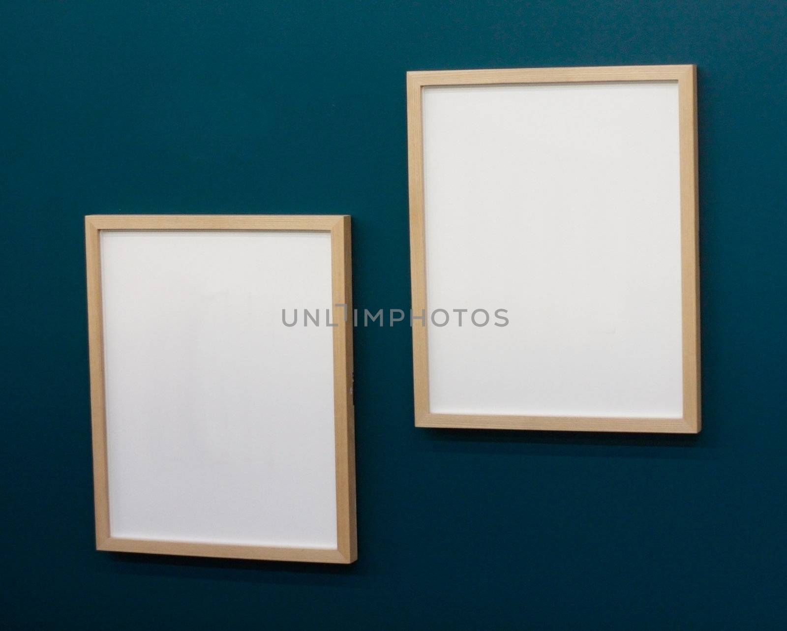 Empty frames on wall by leeser