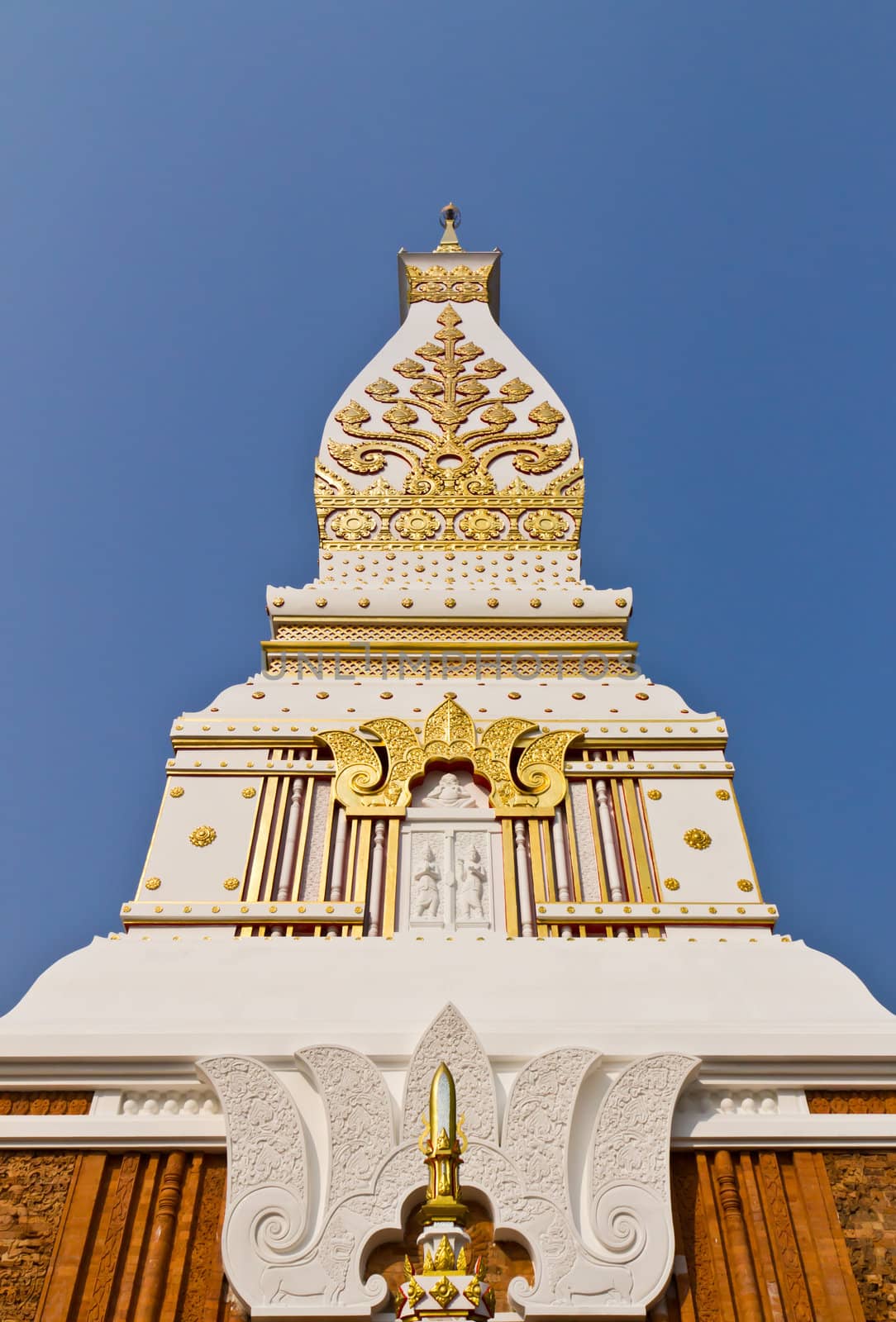 Wat That Phanom Temple , Prathad Phanom pagoda, Nakorn phanom in Northeast of Thailand