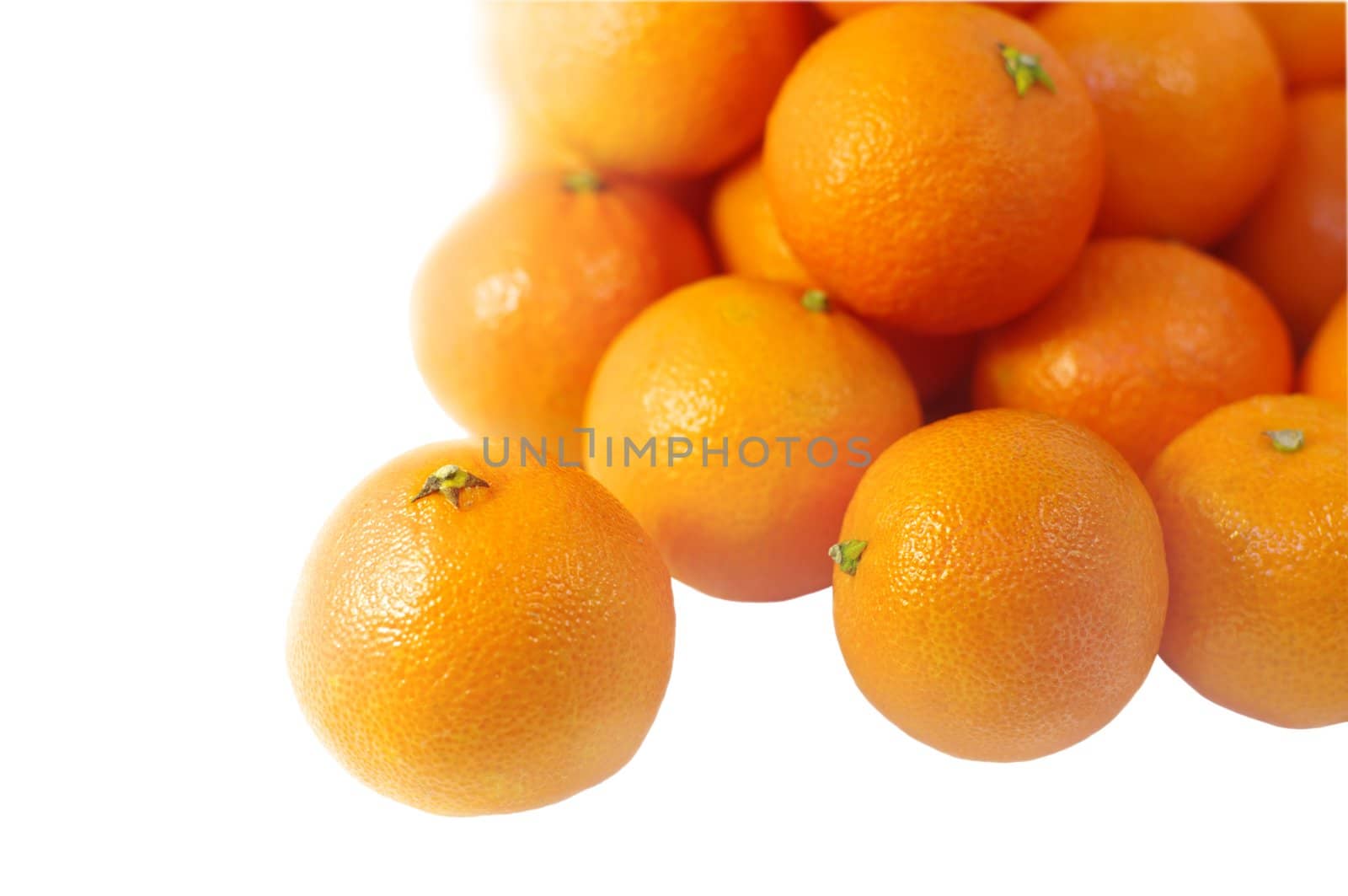 fruit citrus mandarins on white isolated  