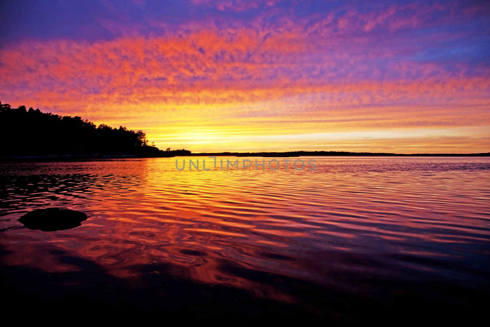 Beautiful sunset on the beach
