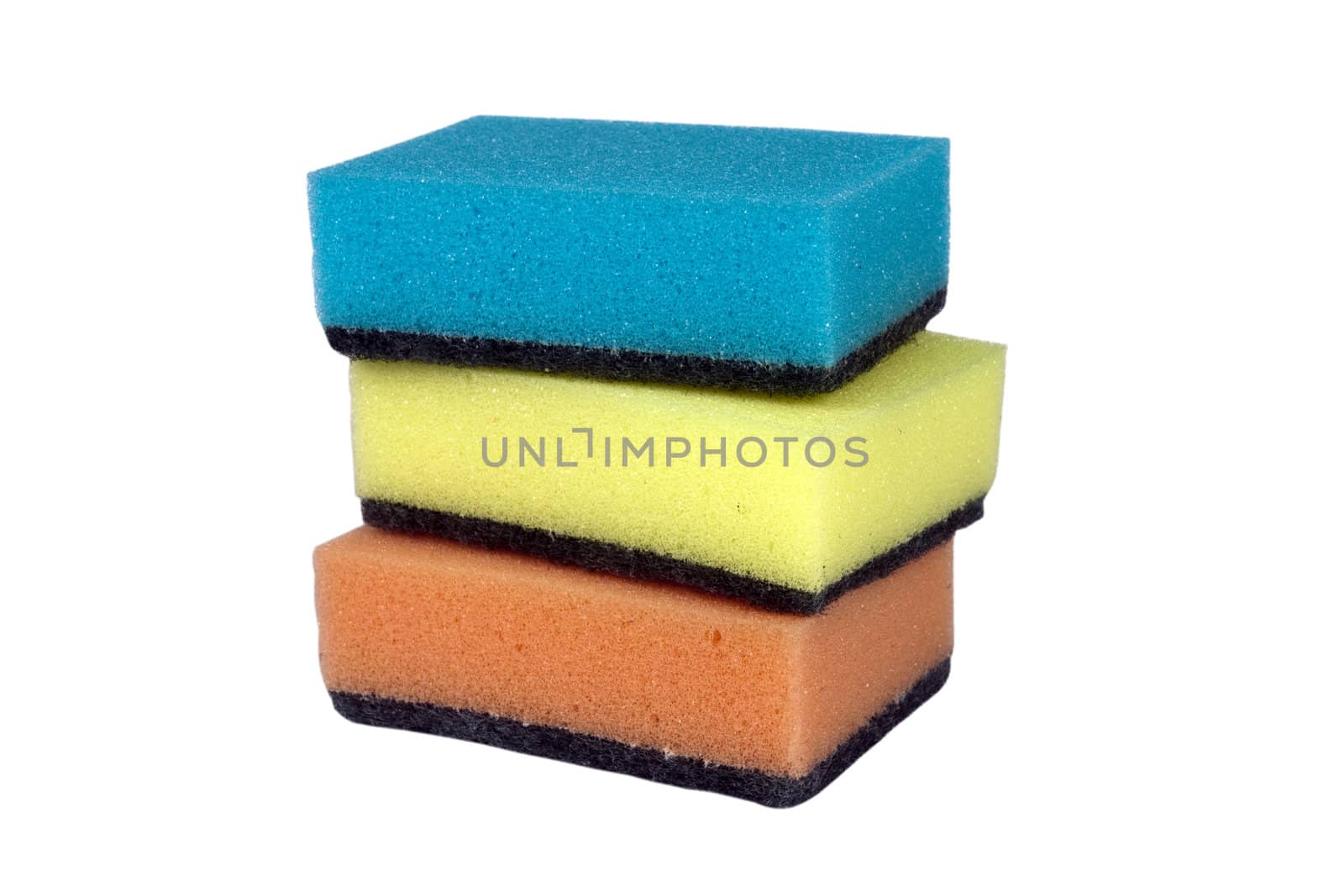 Sponge isolated on white with clipping path