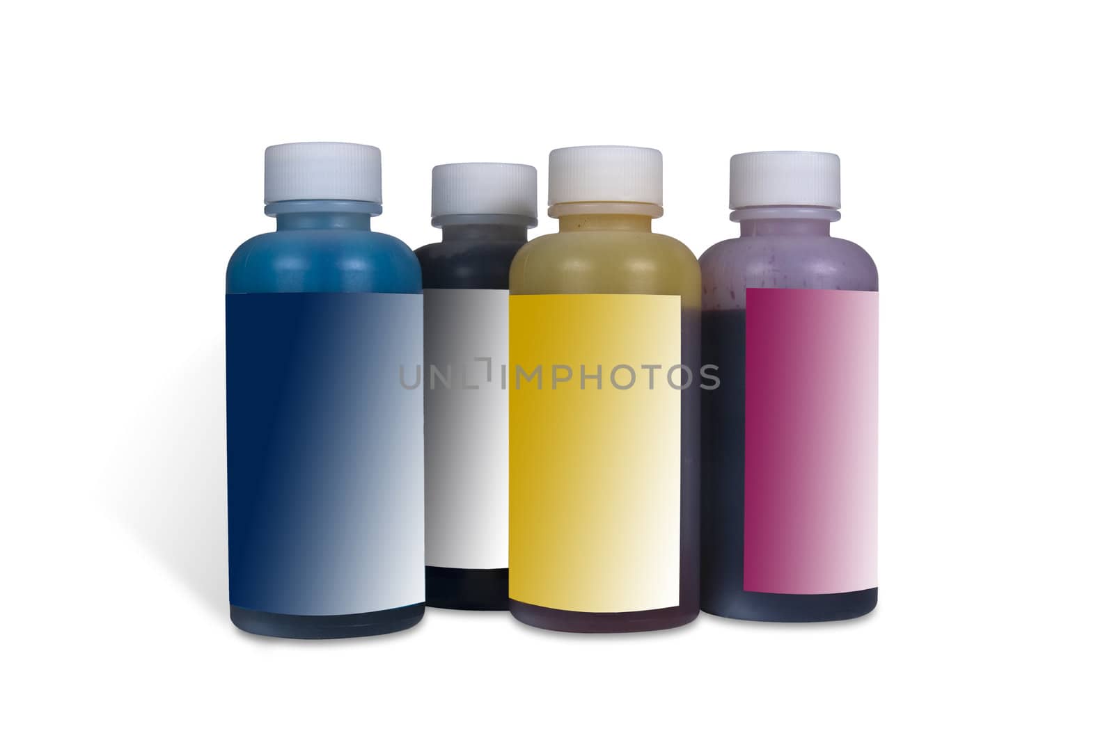 Paints printer isolated on white with clipping path