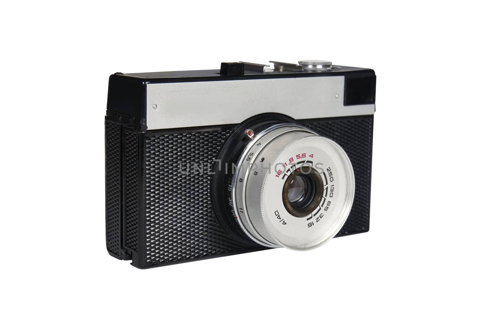 Camera retro isolated on white with clipping path