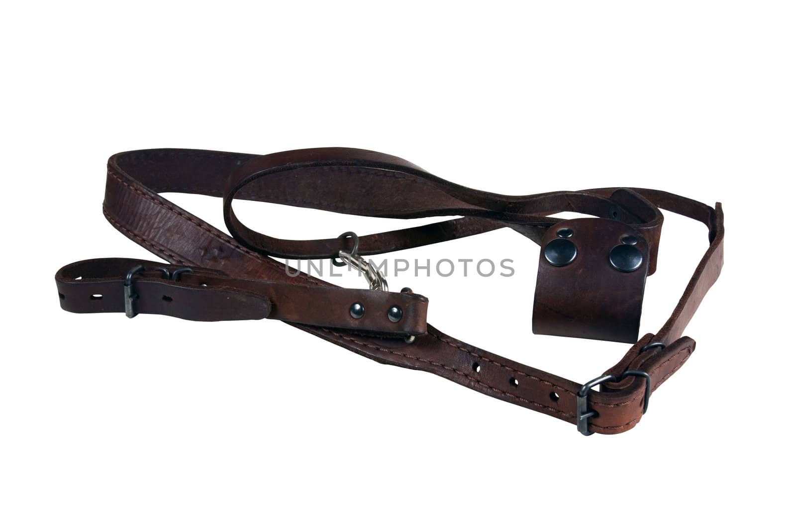 Strap for a hunting rifle isolated on white with clipping path