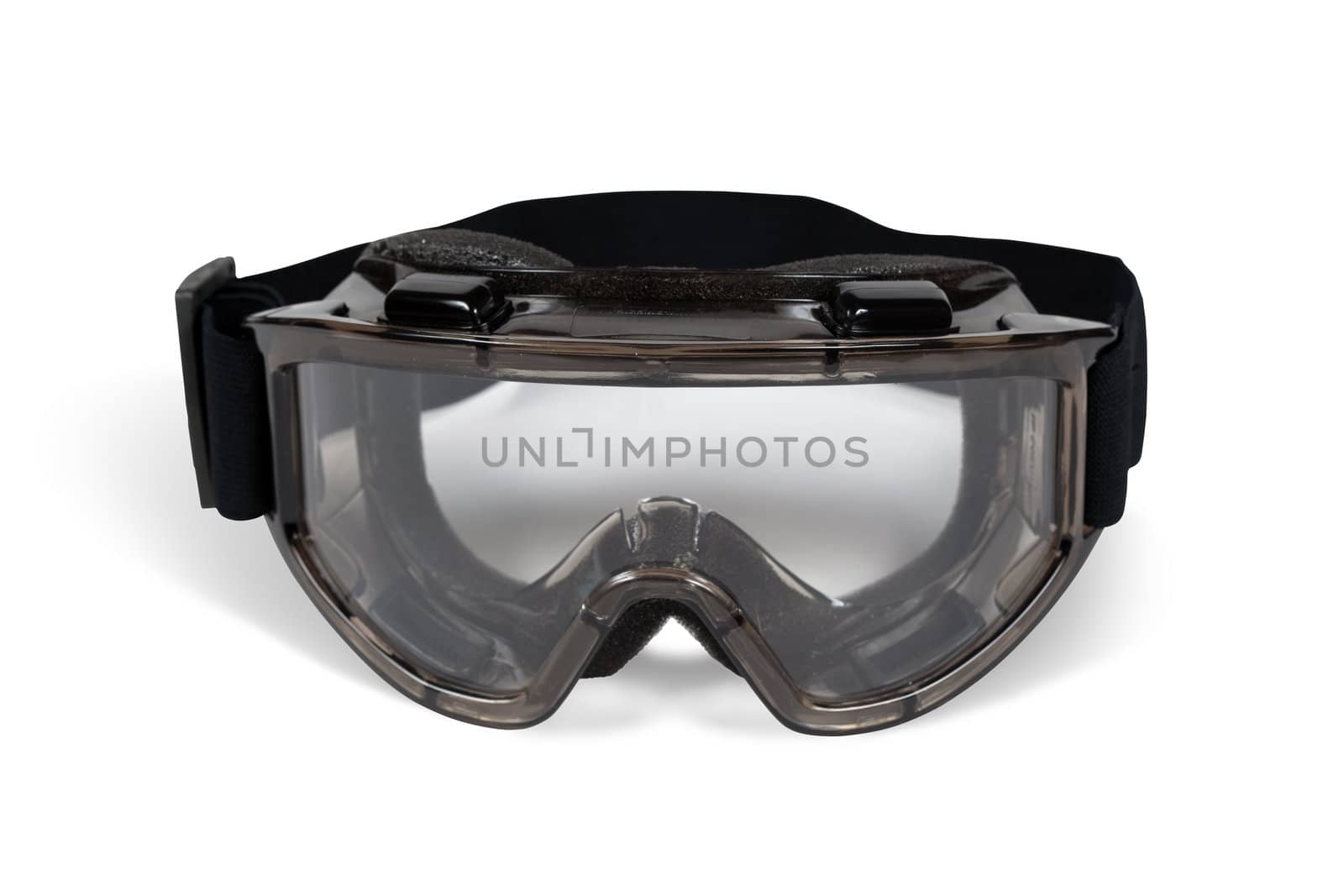 safety glasses for work and sport isolated on white with clipping path