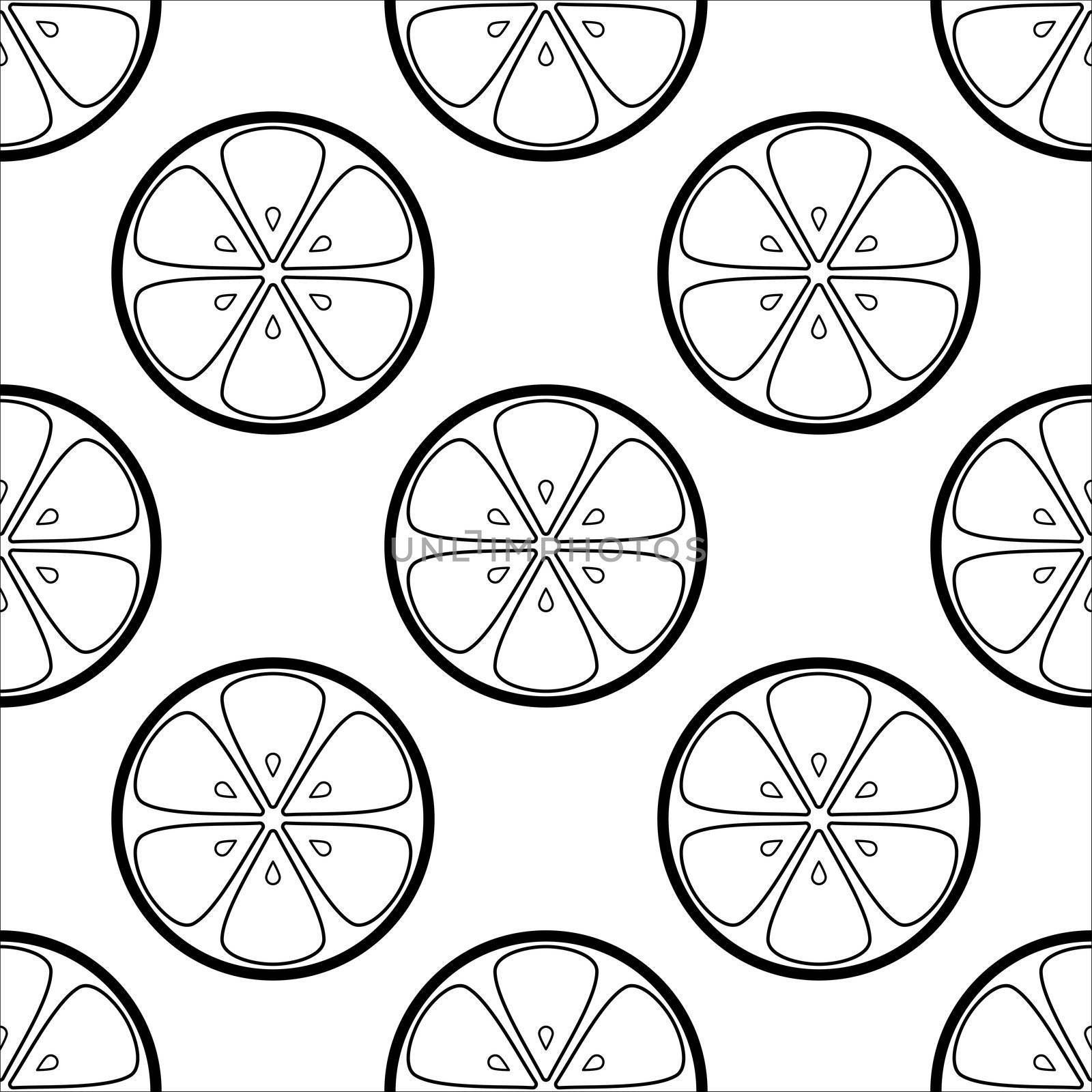 Vector seamless background, pattern from symbolical yellow lemons