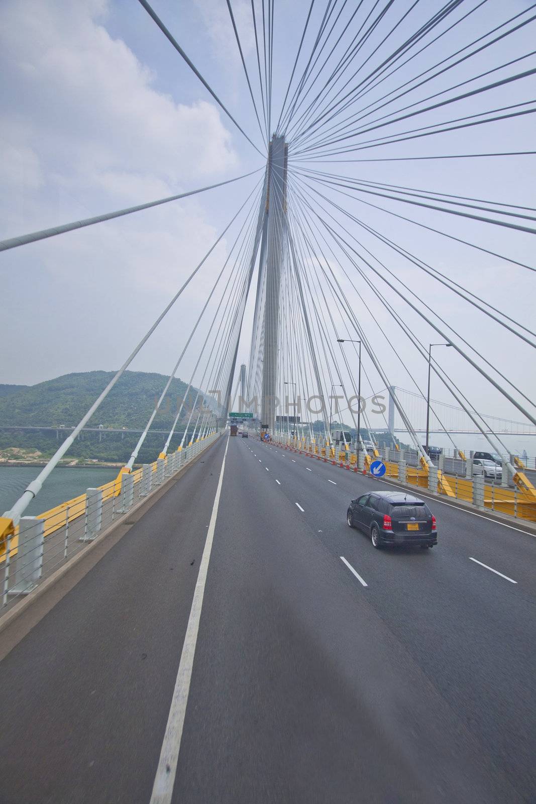 Abstract image of Ting Kau Bridge