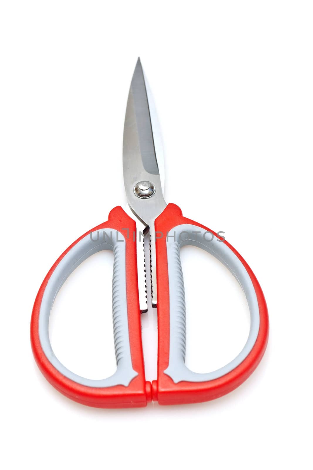 Red scissors isolated on white background by kawing921