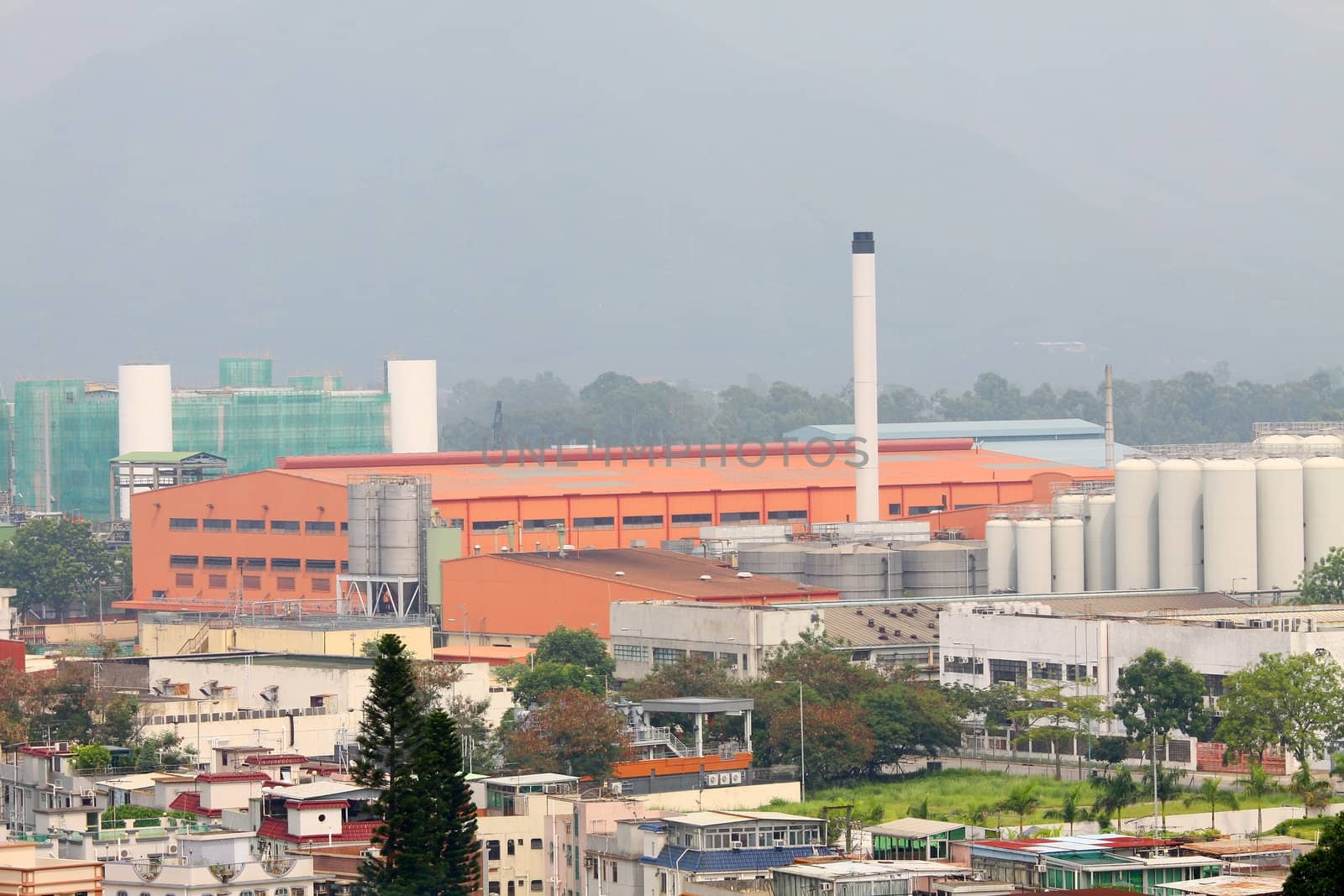 Modern factories in Hong Kong